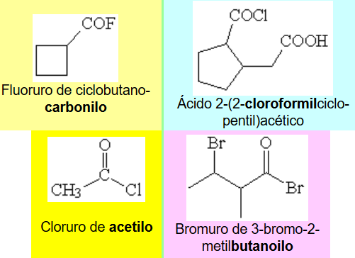 Nomenclatura de derivados de acidos carboxilicos