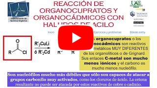 Organocádmicos y cloruros de ácido