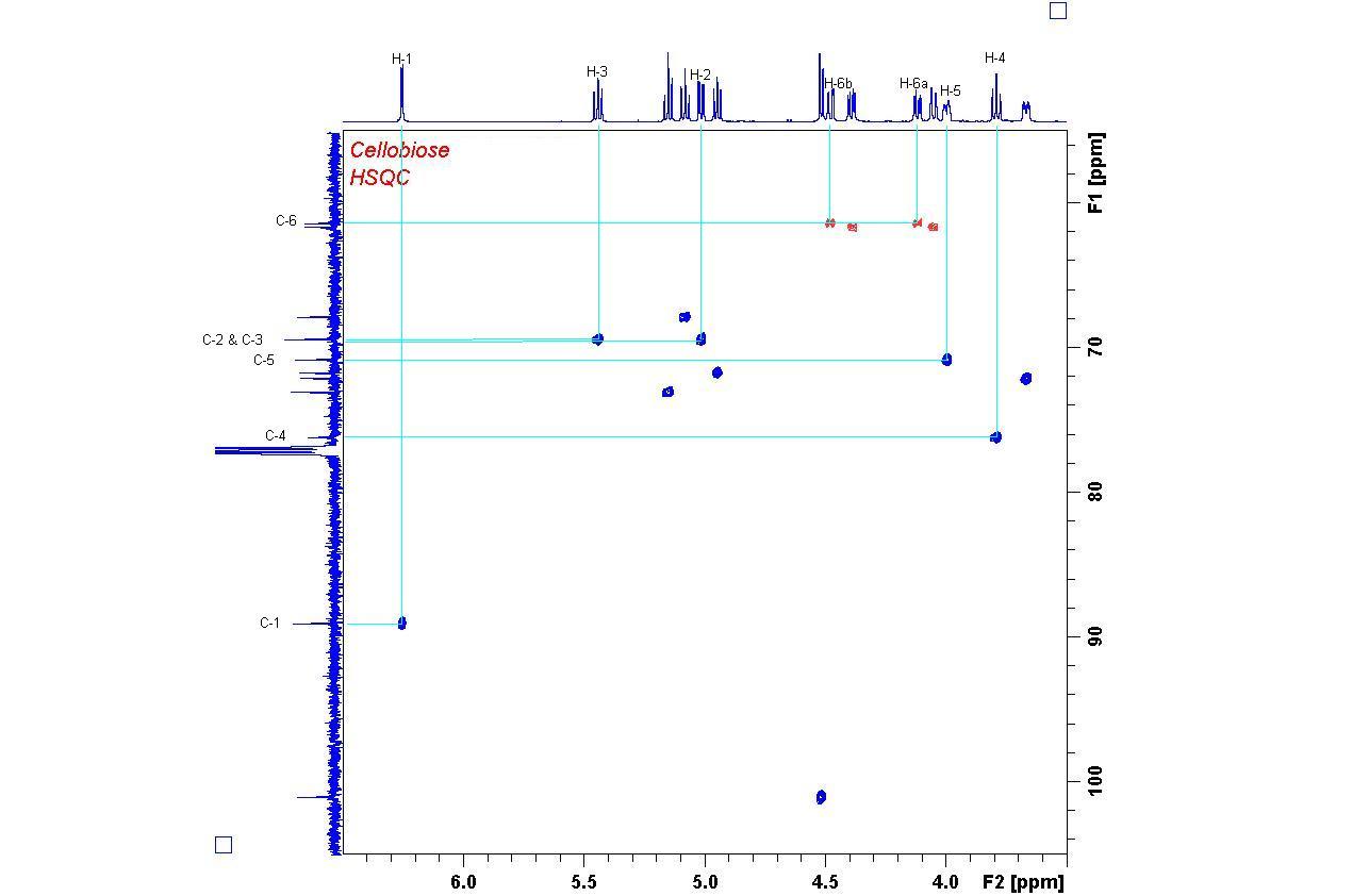 Espectros 2D de 1H/13C-RMN